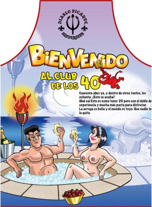 Diablo Picante Apron 40 Years Spanish Text