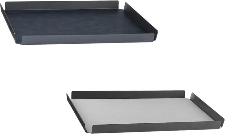 Lind DNA Tablett Square Clou. Black u.Nup. Met.u.Alu Ant. 28x36x2.8cm