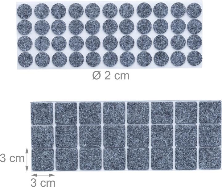 Productafbeelding Relaxdays 180x viltglijders (Vilten glijders, 180 Pcs.)