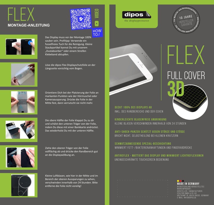 Immagine prodotto Dipos Full-Cover Pellicola Protettiva opaco