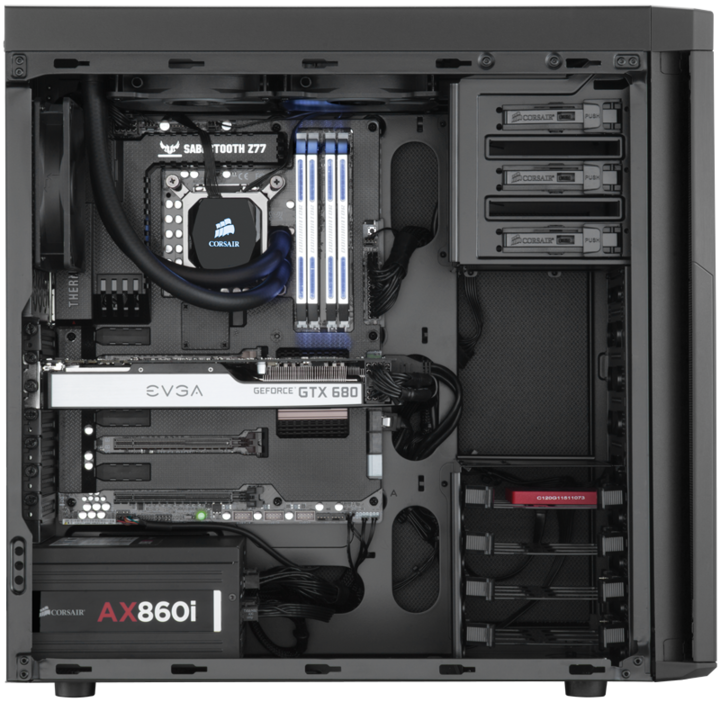 Actual product image Corsair Carbide 330R Blackout Edition (ATX, mATX, Mini-ITX, E-ATX)