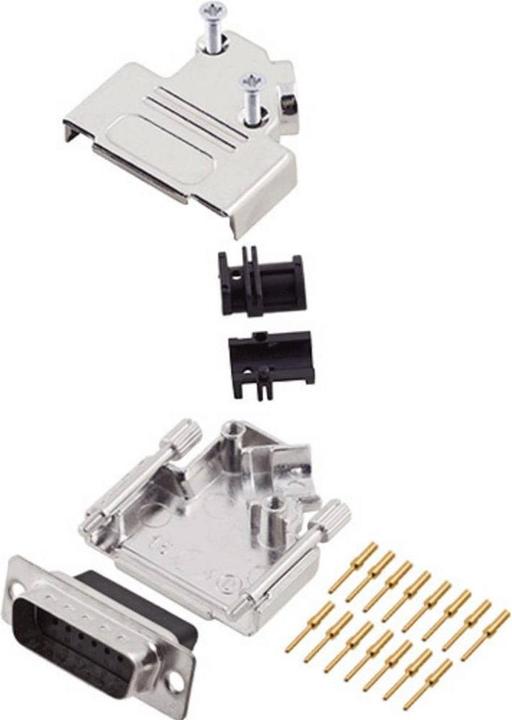 Image du produit Encitech D45ZK15-DBCP-K 6355-0051-02 Kit de connecteurs mâles SUB-D 45 ° Nombre de pôles (num) :