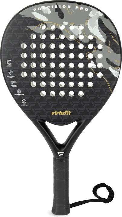Virtufit Racchetta da padel Precision Pro - Nera - Oro