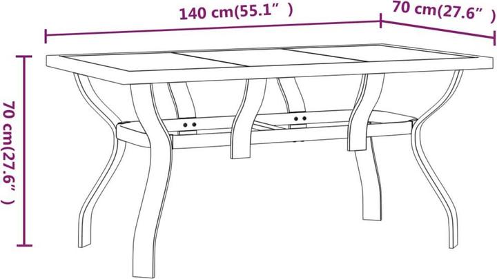 Produktbild vidaXL Gartentisch (140 x 70 x 70 cm)