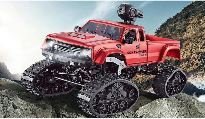 Actual product image Amewi RC AMX Pickup Truck FPV RTR red with wheels & chains 4WD (RTR Ready-to-Run)