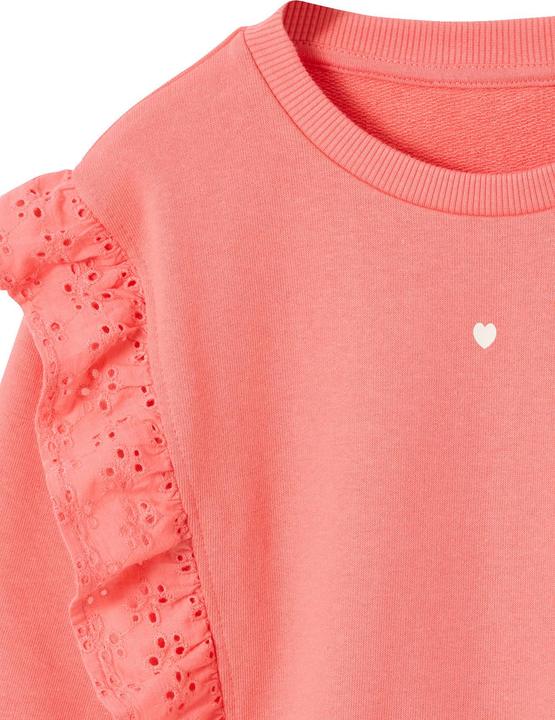 Produktbild Vertbaudet Mädchen Sweatshirt mit Volant aus Stickereispitze (92)