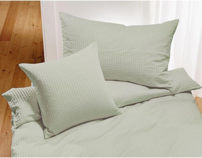 Vedia Linge de lit Satin-Seersucker uni – Fourre de duvet