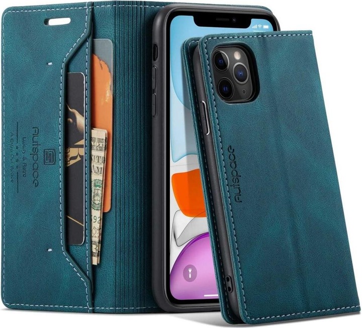 Cover-Discount iPhone 11 Pro - Vintage Flip Case Hülle türkis (Apple iPhone 11 Pro)