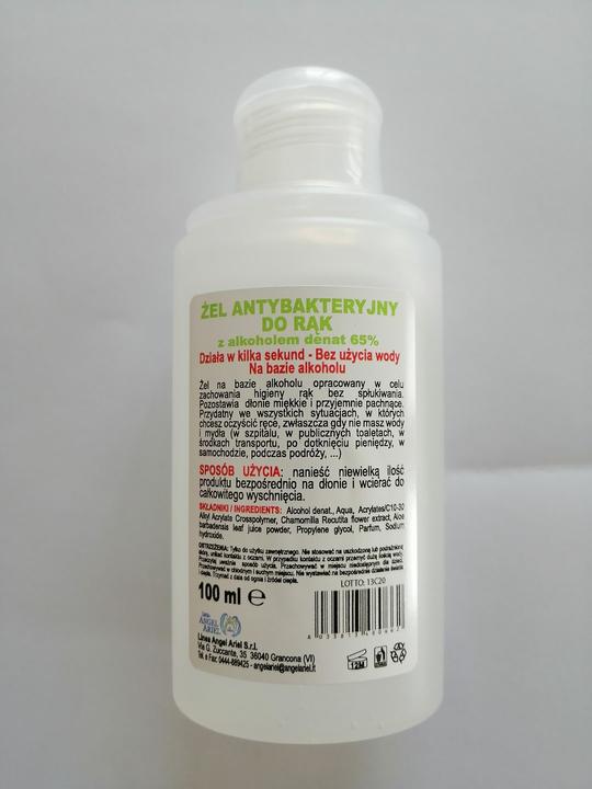 Actual product image Linea Angel Ariel Aloe Vera antibakterielles Handgel