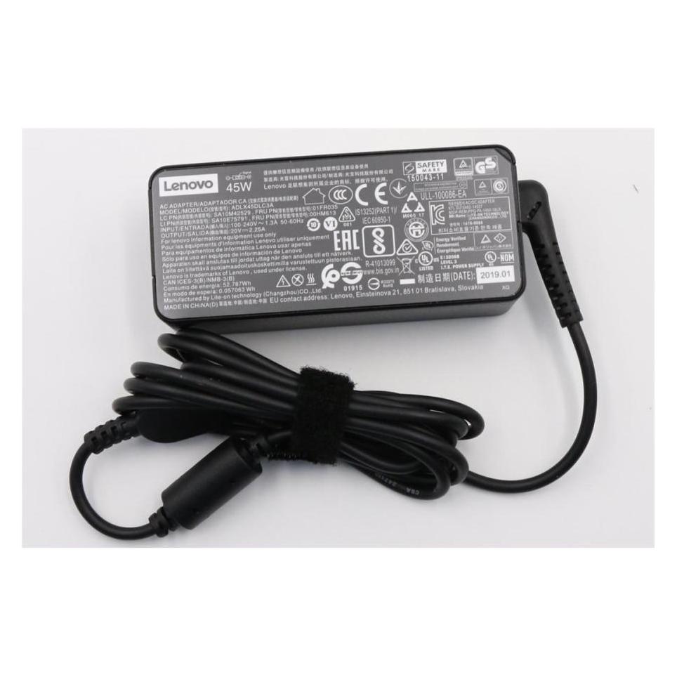 Lenovo AC Adapter (20V 2.25A 45W) (45 W), Notebook Netzteil, Schwarz