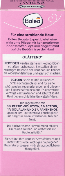 Image du produit dm Balea Crème de jour Beauty Expert avec 3% de solution peptidique & 1% d'ectoïne (50 ml, Crème de jour)