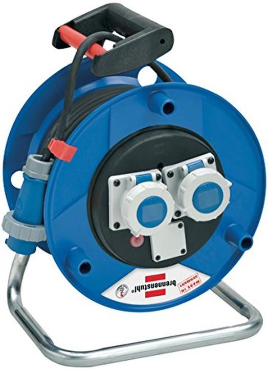 Brennenstuhl 1132836 cable reel 50 m Series Garant St plug Cee 2 sockets Cee IP67, blue (50 m)