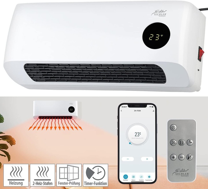 Actual product image Sichler Wall-mounted fan heater (2000 W)