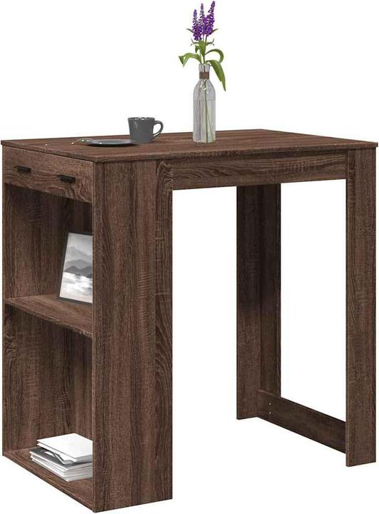Actual product image vidaXL Bar table Bar table Kitchen table Bistro table Brown oak look