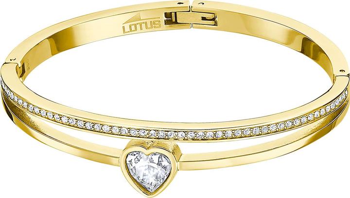 Produktbild Lotus Style - Solid gold-plated bracelet with heart Woman Basic LS2121-2 / 1 (L) (6.10 cm, Edelstahl)