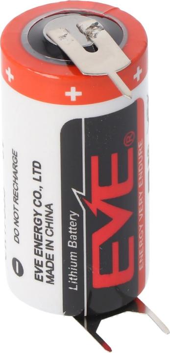 Eve Batterie Batteria CR17335 2/3A con contatti PCB +/- passo 7,6 mm (17335, 1550 mAh)