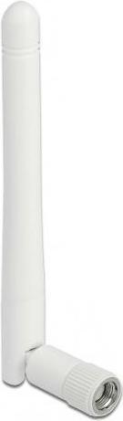 Delock Antenna WLAN 802.11 b/g/n connettore RP-SMA 2 dBi omnidirezionale con snodo bianco (WiFi)