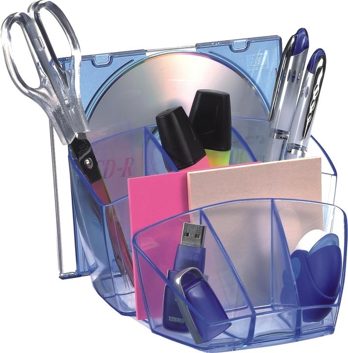 Produktbild Cep Stiftehalter Ice Blue blau-transparent Polystyrol 6 Fächer 14,3 x 15,8 x 9,3 cm