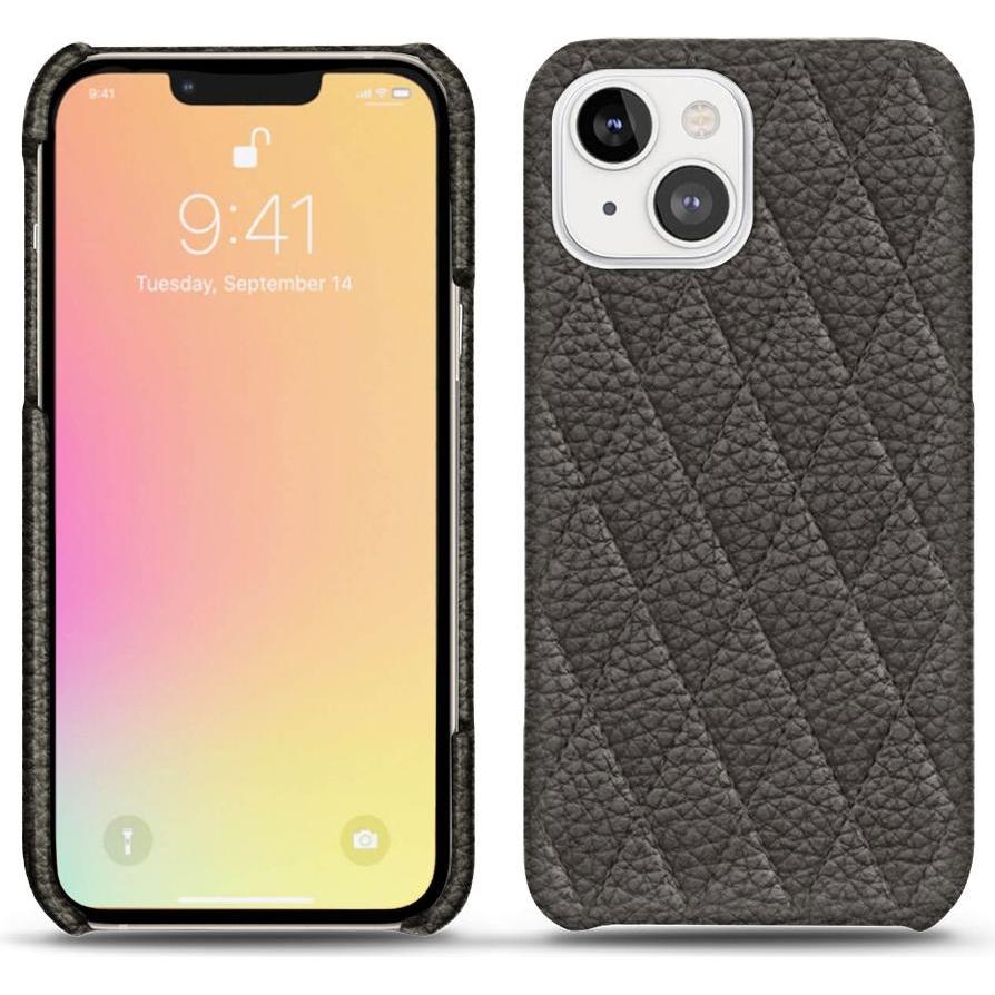 Noreve Lederschutzhülle (Apple iPhone 13 mini), Smartphone Hülle, Grau