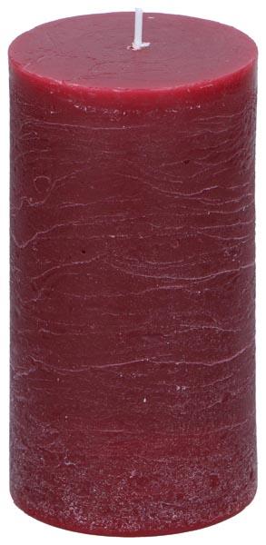 Actual product image Arti Casa Rustic candle Ø7xh13cm d.red