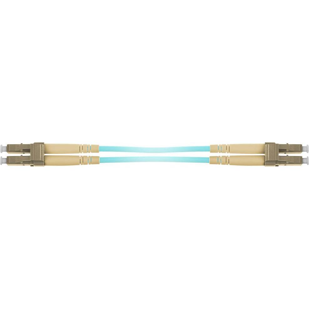 Thumbnail - ACT 10 meter multimode 50/125 OM3 duplex armored fiber patch cable with LC connectors (CAT8.2, 10 m), Netzwerkkabel