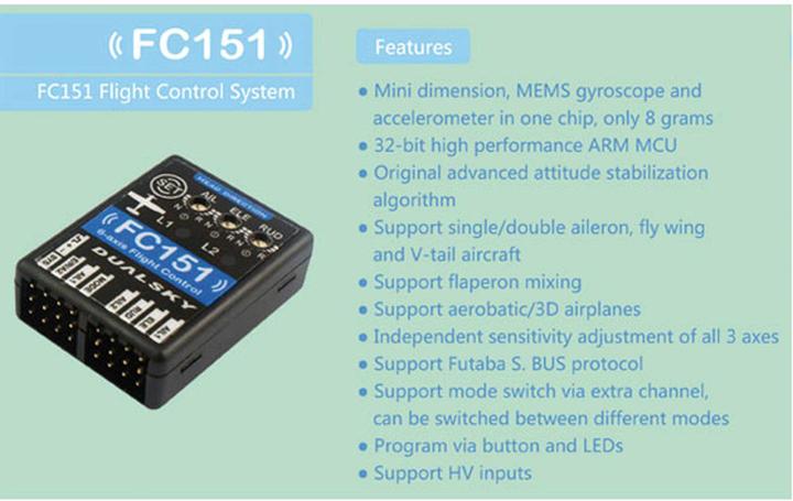 Produktbild Dualsky FC151 3-Achsen flächen Gyro - Auto Level