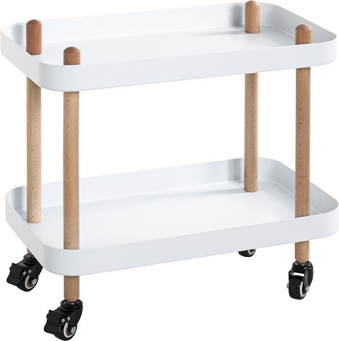 Design bijzettafel ALCAZAR 50cm antiek zilver metaal acacia handgemaakt
