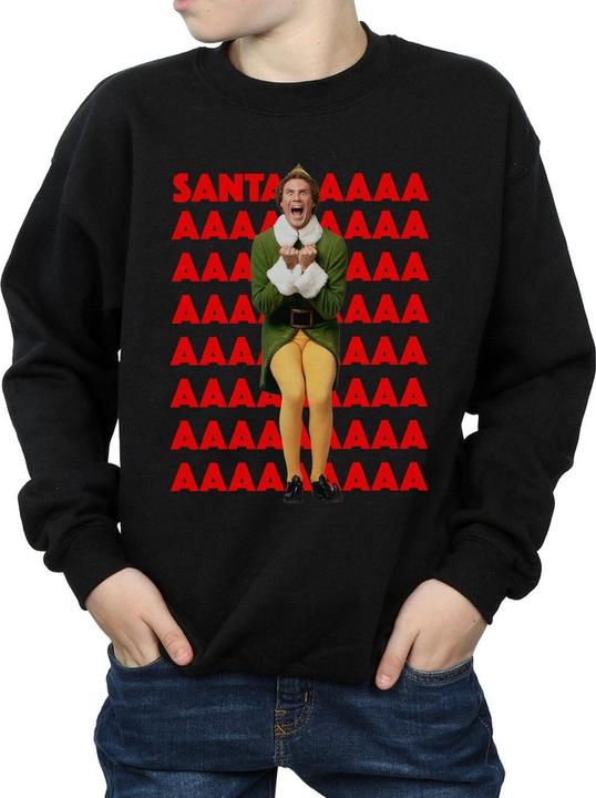 Actual product image Elf Boys Buddy Santa Scream Sweatshirt (116)