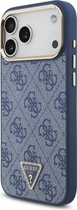 Produktbild Guess Case Magsafe 4G PU Leather Case With Triangle Logo And Gold Metal Camera Frame For iPhone 17 P (Apple iPhone 17 Pro Max)