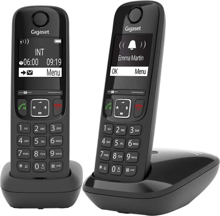 Immagine prodotto Gigaset TELEFONO WIRELESS SIEMENS AS690 DUO NERO (L36852-H2816-D201)