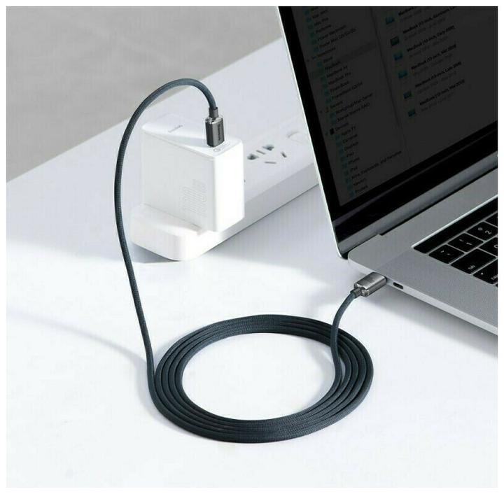 Actual product image Baseus Crystal Shine Series Fast Charging Data Cable Type-C to Type-C 100W 1.2m Black (1.20 m, 100 W)
