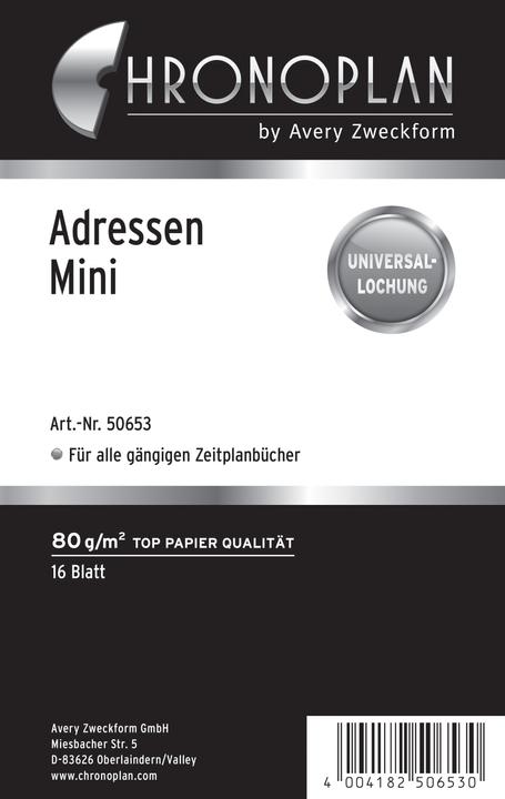Produktbild Chronoplan CHRONOPLA Chrono.Adressen Mini 50653Z.19 (Spezial)