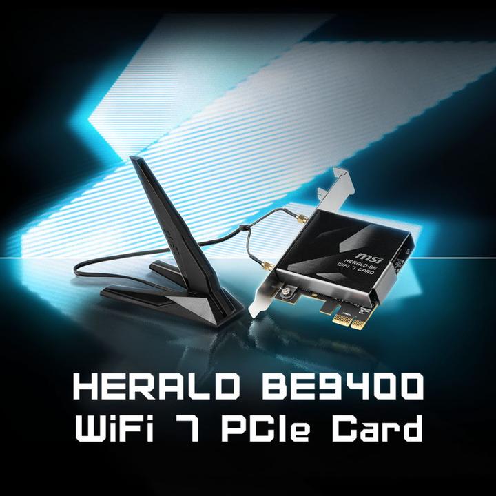Produktbild MSI HERALD BE9400 WiFi 7 PCIe Card (PCIe)