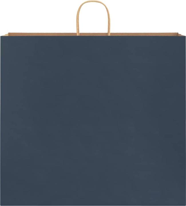 Produktbild vidaXL Kraftpapiertüten 250 Stk. mit Henkel Blau 54x15x49 cm Papiertüte (Geschenktüte, 250 x)