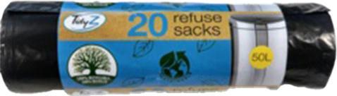 Actual product image Tidy Z Bin liners extra strong 20-pack (20 x, 50 l)