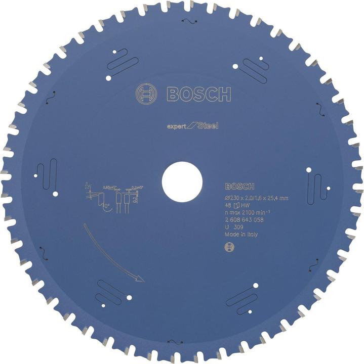 Produktbild Bosch Professional Zubehör Kreissägeblatt Expert for Steel, 230 x 25,4 x 2,0 mm, 48