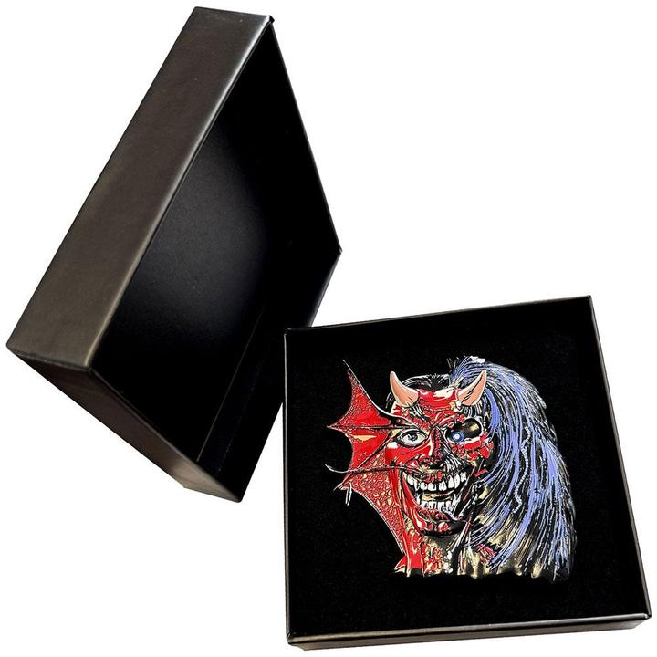 Actual product image Iron Maiden Purgatory Pin Eddie Badge
