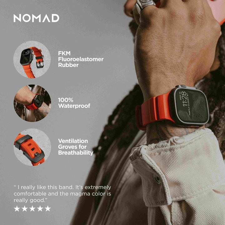 Actual product image Nomad Rocky Point (42 mm, 44 mm, 45 mm, FKM, Titanium)