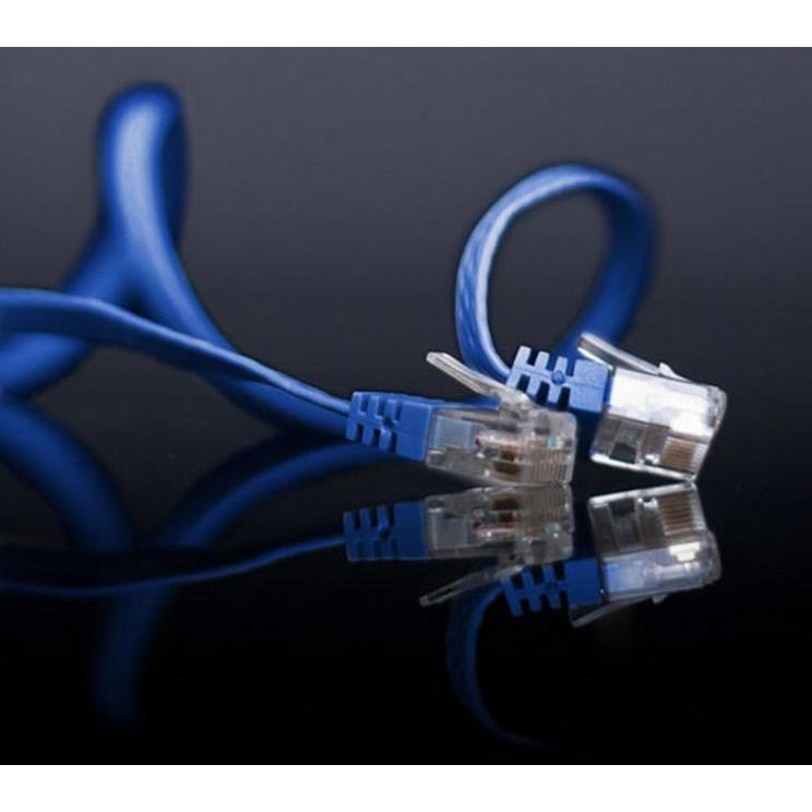 Shiverpeaks Patchkabel flach U/UTP Cat.6 blau 0,25m (U/UTP, CAT6, 0.25 m), Netzwerkkabel