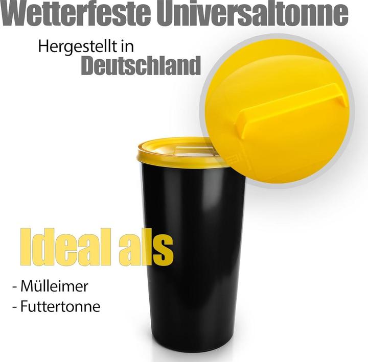 Produktbild BigDean Wetterfeste Mülltonne mit luftdichtem Deckel (60 l)
