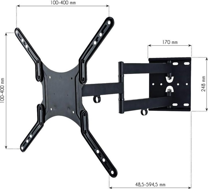 Techly LCD TV Wandhalterung (Wand, 55", 45 kg)