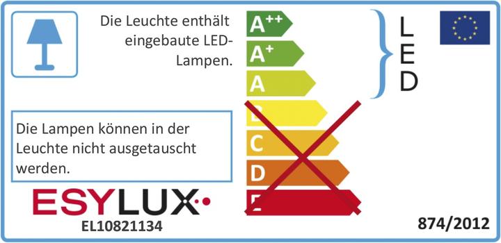 Energie-Label Esylux LEDPollerleuchte3000Kanthrazit (530 lm, IP65)
