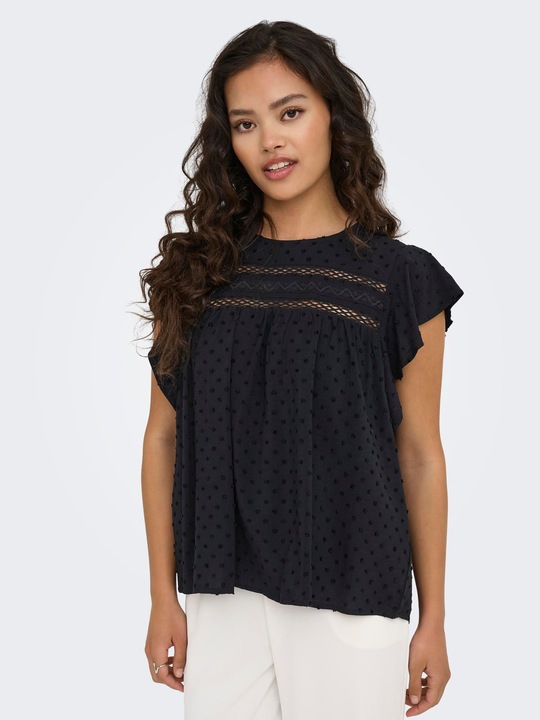 Image du produit JdY Locker geschnitten V-Ausschnitt Voluminöser Armschnitt Top Top (S)