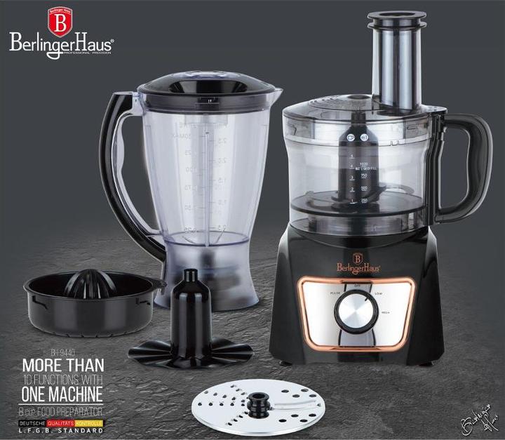 Actual product image BerlingerHaus Food processor Black Rose Collection (1000 ml, 500 W)