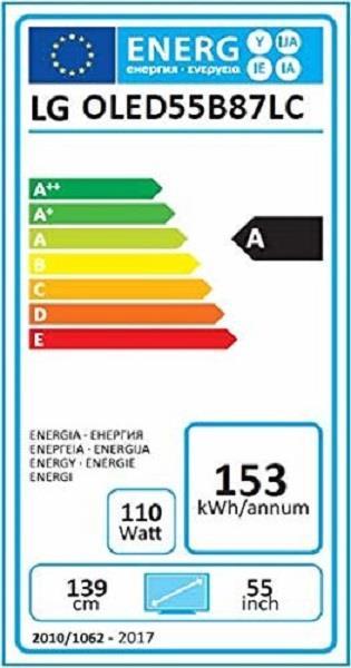 Energie-Label LG OLED55B87 (55", OLED, 4K, 2018)