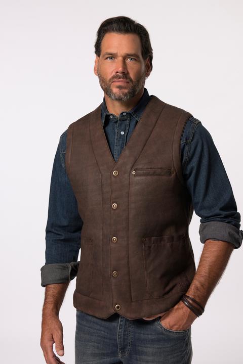 Immagine prodotto JP1880 Gilet in vera pelle con bottoni, fino alla tg. 7XL (L)