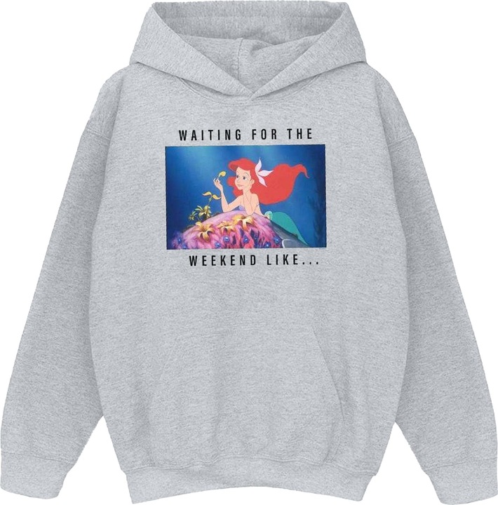 Immagine prodotto Disney Princess Ariel Waiting For The Weekend Felpa con Cappuccio Ragazze (128)