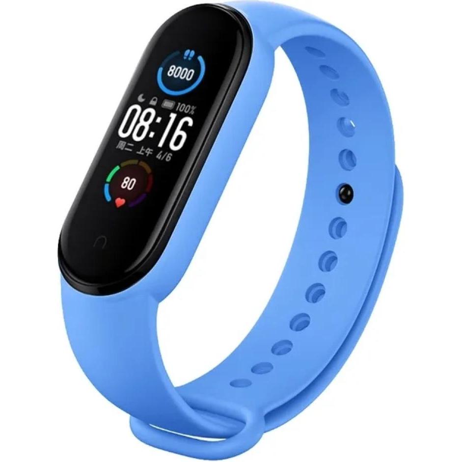 Screenguard Xiaomi Mi Smart Band 6 Silicone Strap Ersatzarmband (Silikon, Xiaomi Mi Band 6), Uhrenarmband, Blau