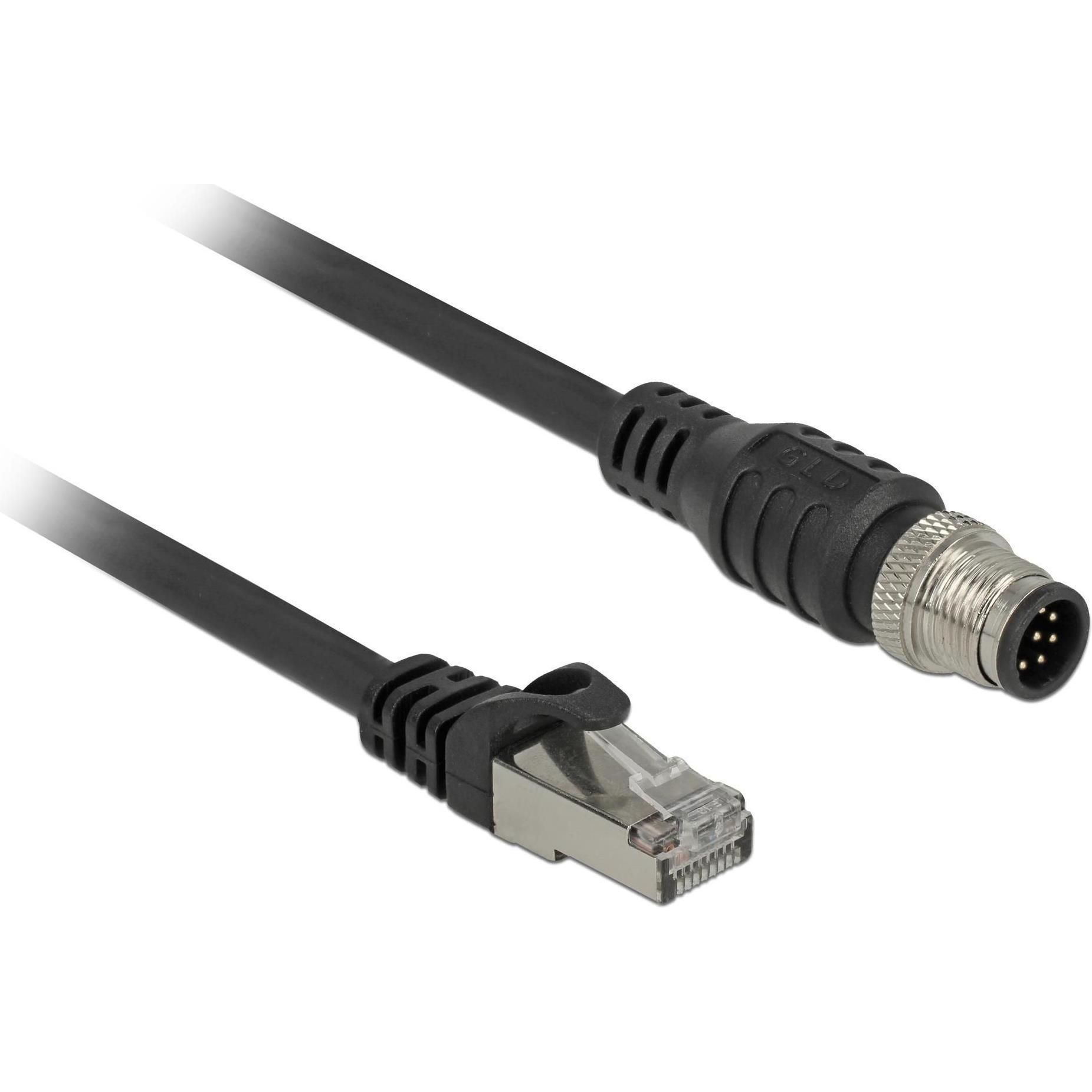 Delock Patchkabel: S/FTP 5m schwarz (S/FTP, CAT5e, 5 m), Netzwerkkabel
