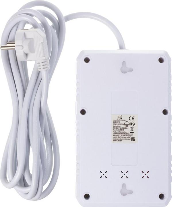 Produktbild Maclean Steckdosenleiste, Verlängerungskabel mit 4 Steckdosen + 3 USB-Anschlüssen (4x, USB-A, 3 m)